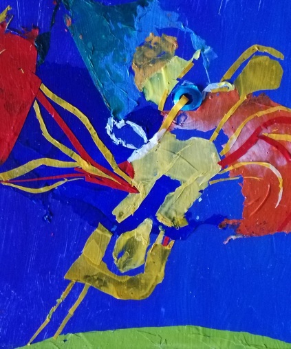 Lause Søgaard, maleri, collage, Kunstrunden Sydvestjylland, påsken 2019